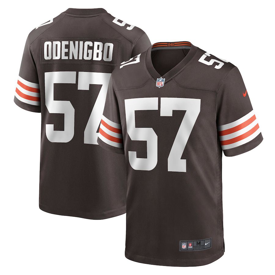 Men Cleveland Browns #57 Ifeadi Odenigbo Nike Brown Game NFL Jersey->cleveland browns->NFL Jersey